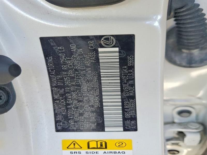 2018 LEXUS ES 350 12