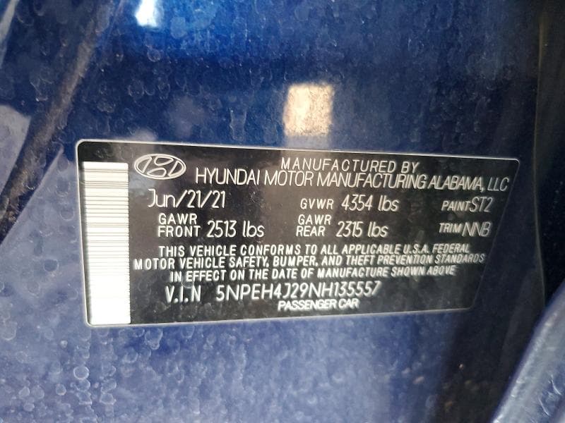2022 HYUNDAI SONATA LIMITED 12
