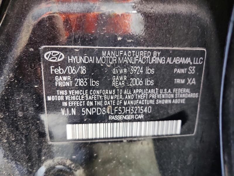 2018 HYUNDAI ELANTRA VALUE EDITION 12