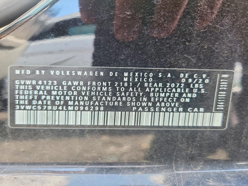 2020 VOLKSWAGEN JETTA S S 12