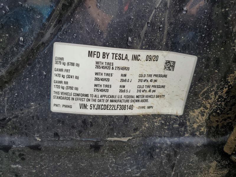 2020 TESLA MODEL X 13