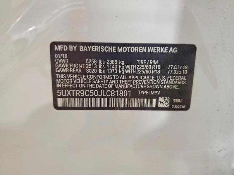 2018 BMW X3 XDRIVE30I 14