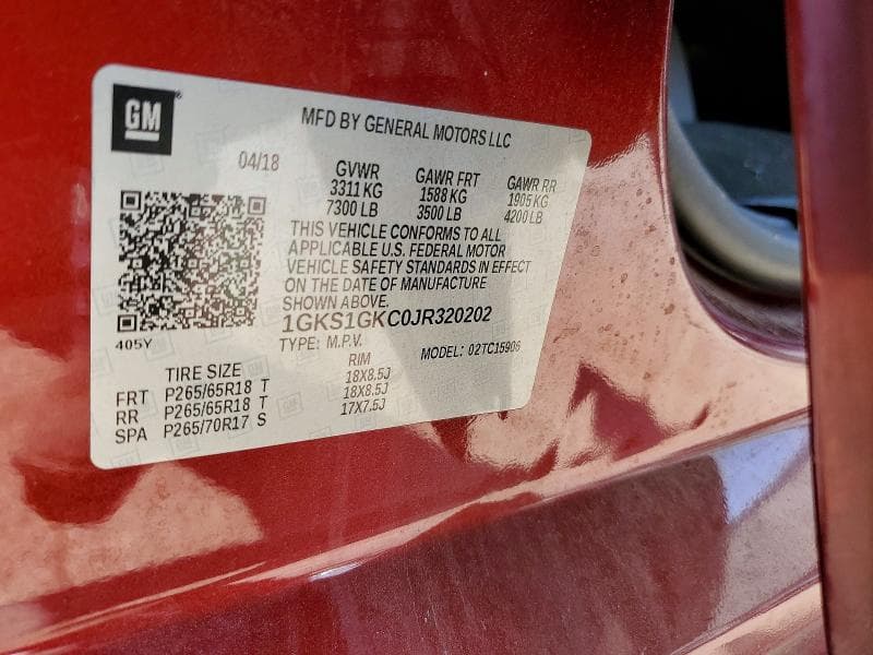 2018 GMC YUKON XL C1500 SLT 13
