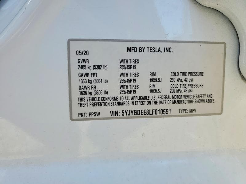 2020 TESLA MODEL Y 13