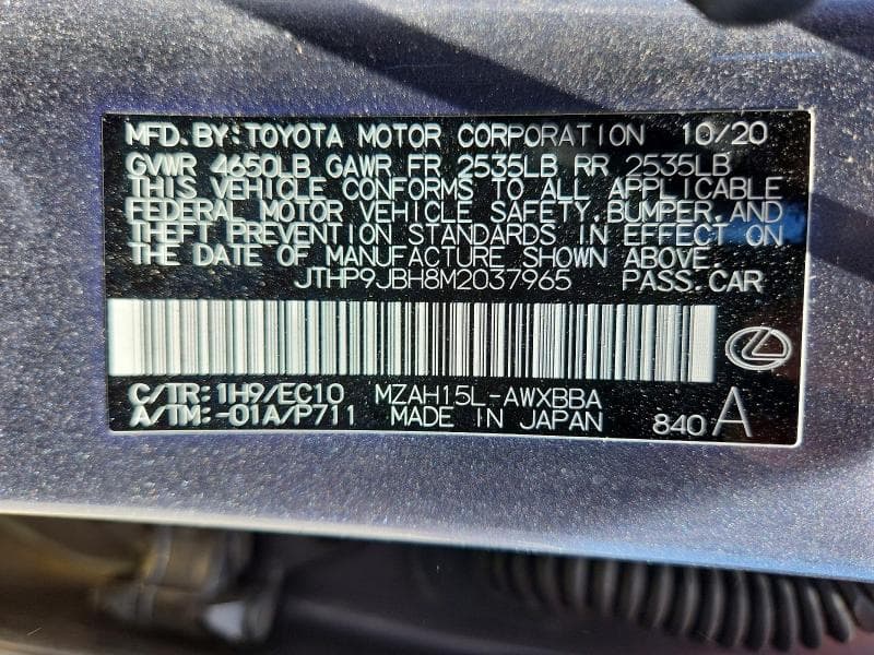 2021 LEXUS UX 250H 14