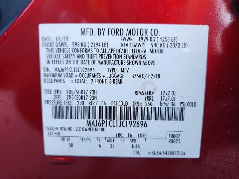 2018 FORD ECOSPORT SES 12