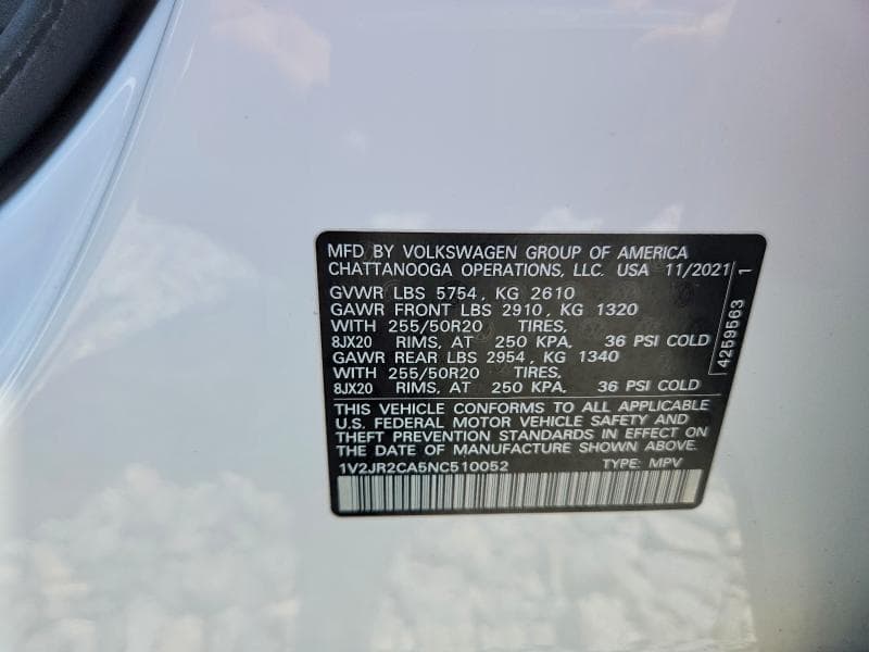 2022 VOLKSWAGEN ATLAS SE 13