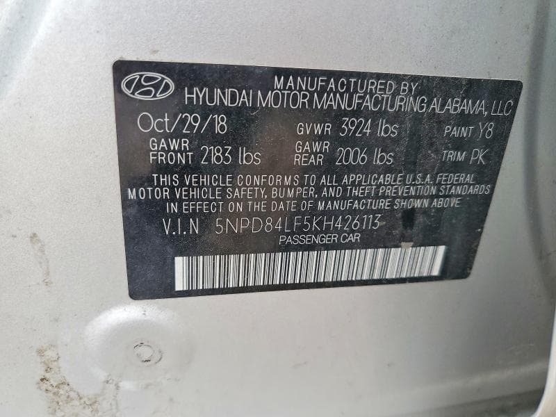 2019 HYUNDAI ELANTRA SEL 12