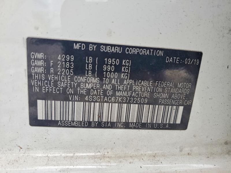 2019 SUBARU IMPREZA PREMIUM 13