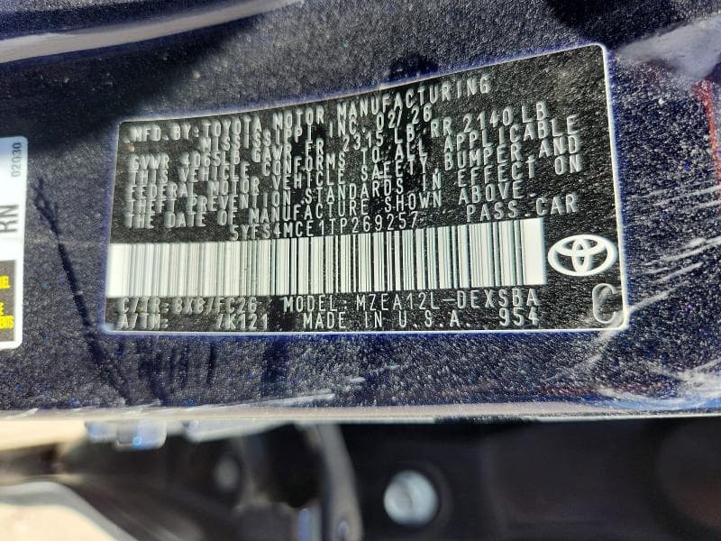 2026 TOYOTA COROLLA SE 12