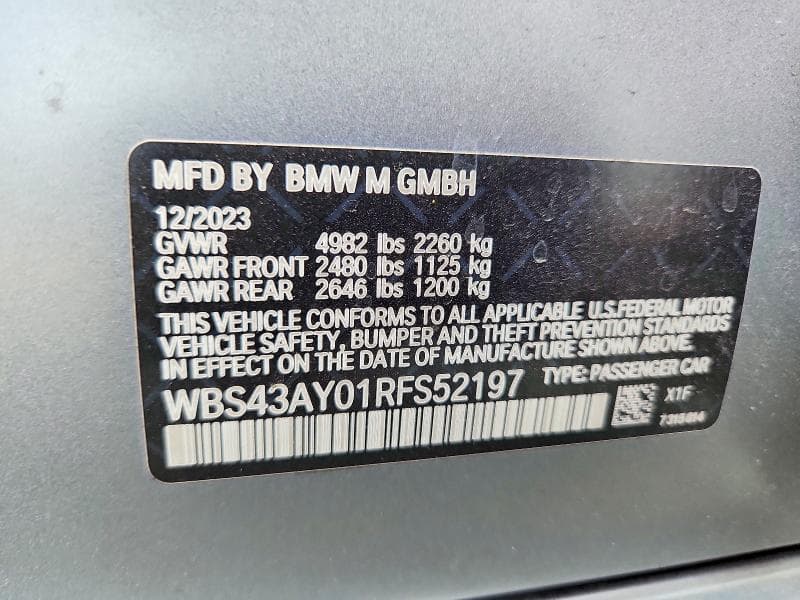 2024 BMW M3 COMPETITION 12