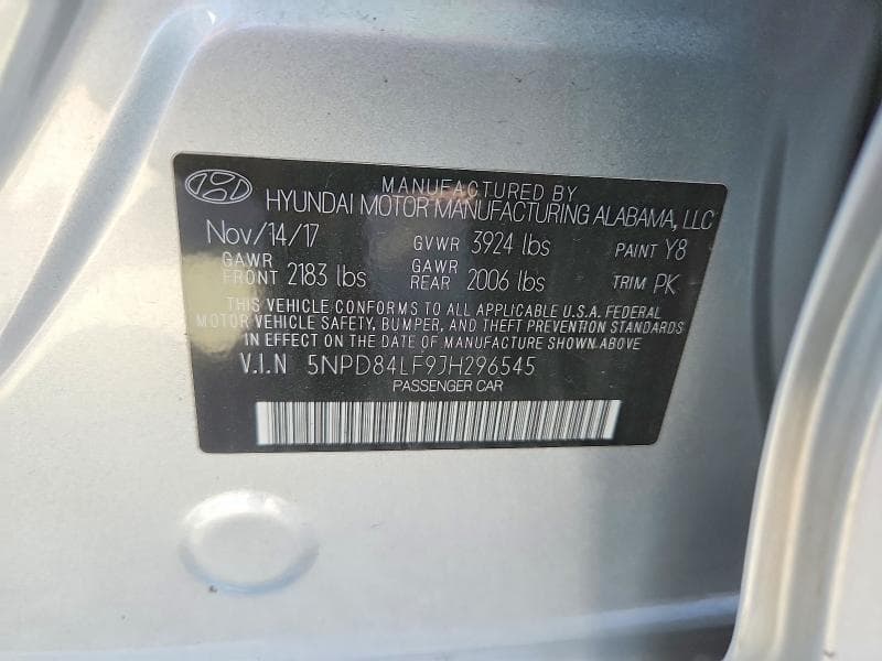 2018 HYUNDAI ELANTRA SEL 12