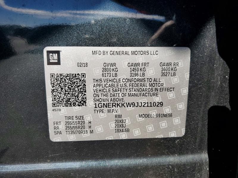 2018 CHEVROLET TRAVERSE PREMIER 13