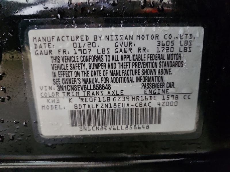 2020 NISSAN VERSA SV 13