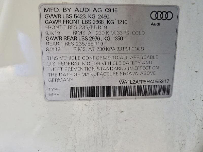 2017 AUDI Q5 PREMIUM PLUS 13