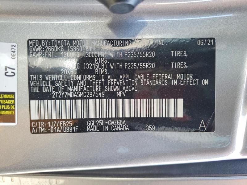 2021 LEXUS RX 350 F SPORT 13
