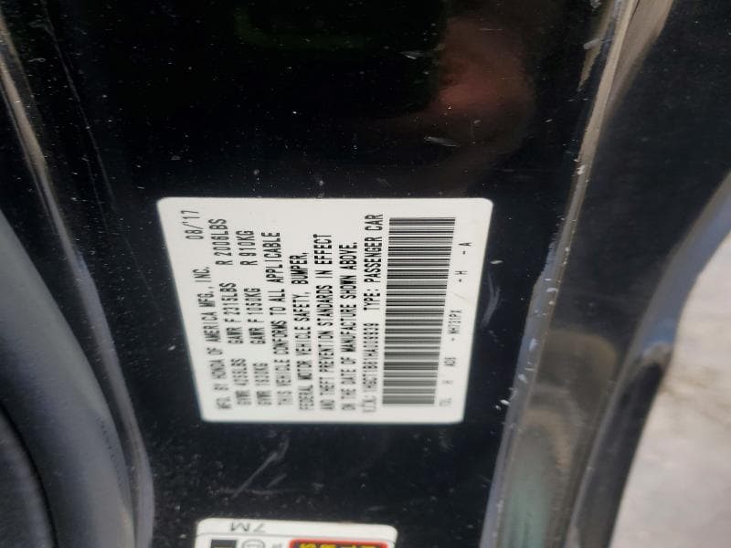 2017 HONDA ACCORD EXL 13