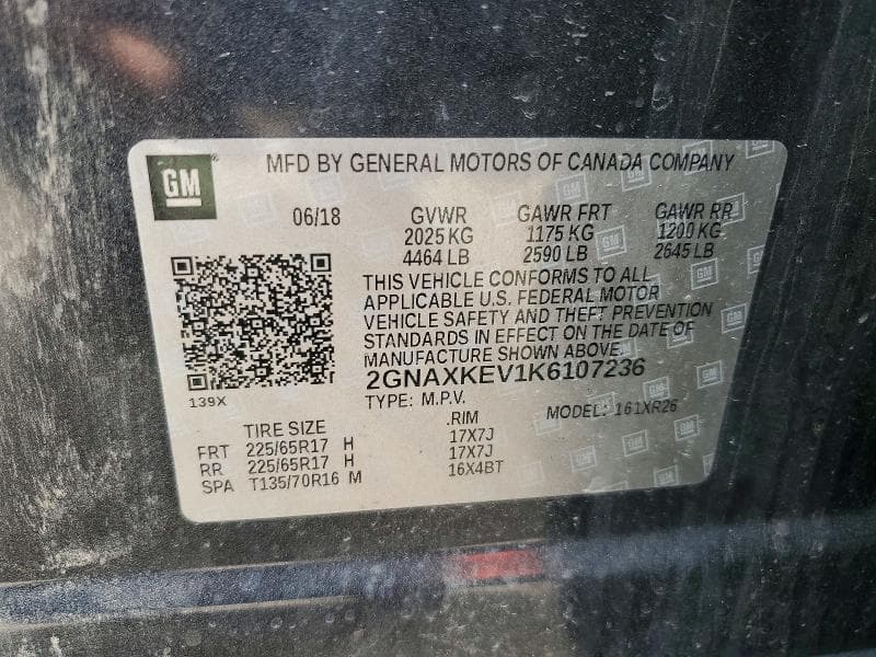 2019 CHEVROLET EQUINOX LT 12