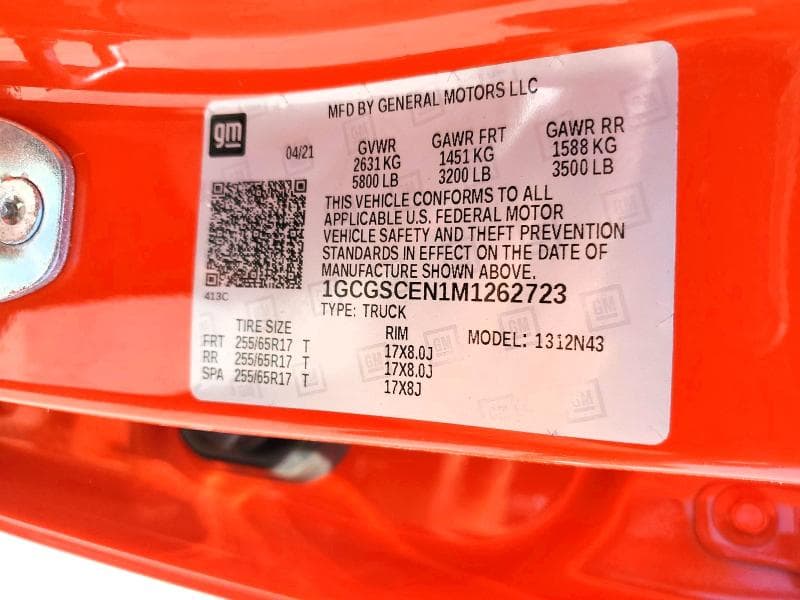 2021 CHEVROLET COLORADO LT 12