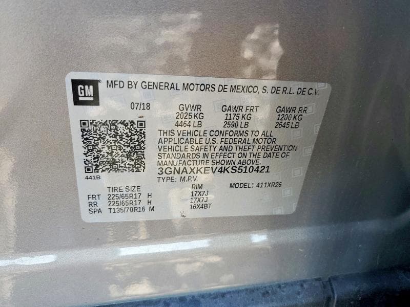 2019 CHEVROLET EQUINOX LT 13
