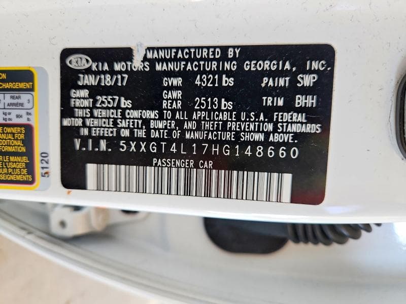2017 KIA OPTIMA LX 12