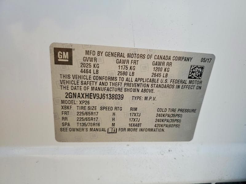 2018 CHEVROLET EQUINOX LS 12