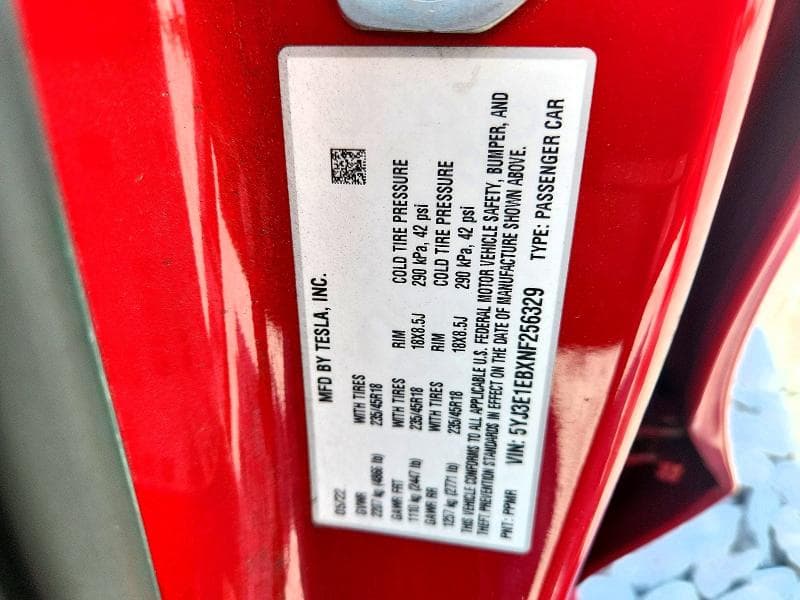 2022 TESLA MODEL 3 12
