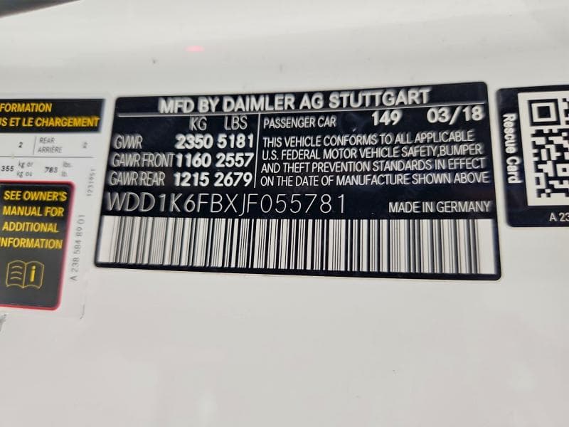 2018 MERCEDES-BENZ E 400 12