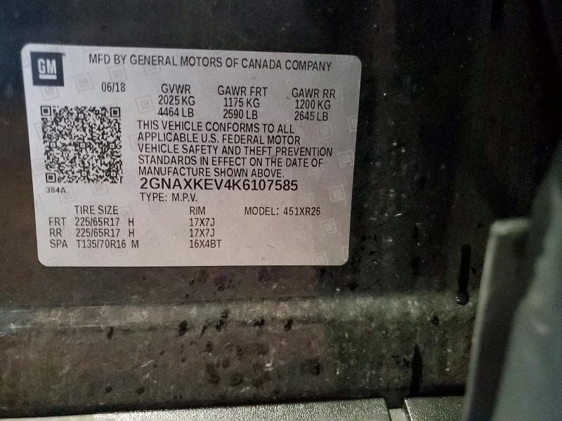 2019 CHEVROLET EQUINOX LT 13