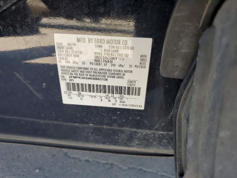 2019 FORD EDGE TITANIUM 12