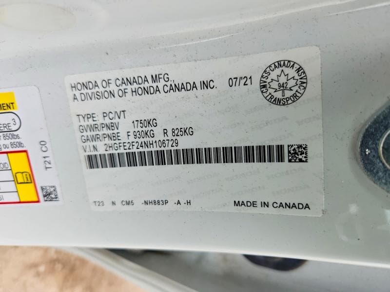 2022 HONDA CIVIC LX 13