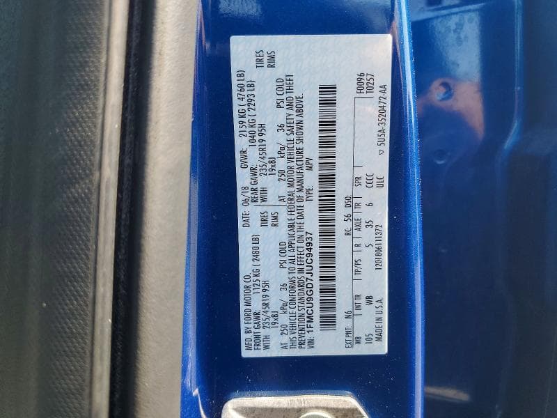 2018 FORD ESCAPE SE 13