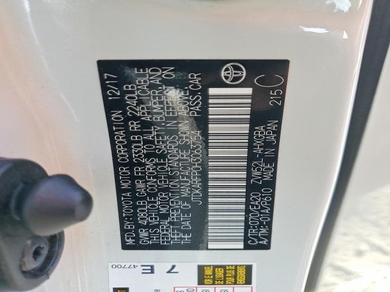 2017 TOYOTA PRIUS PRIME ADVANCED 13