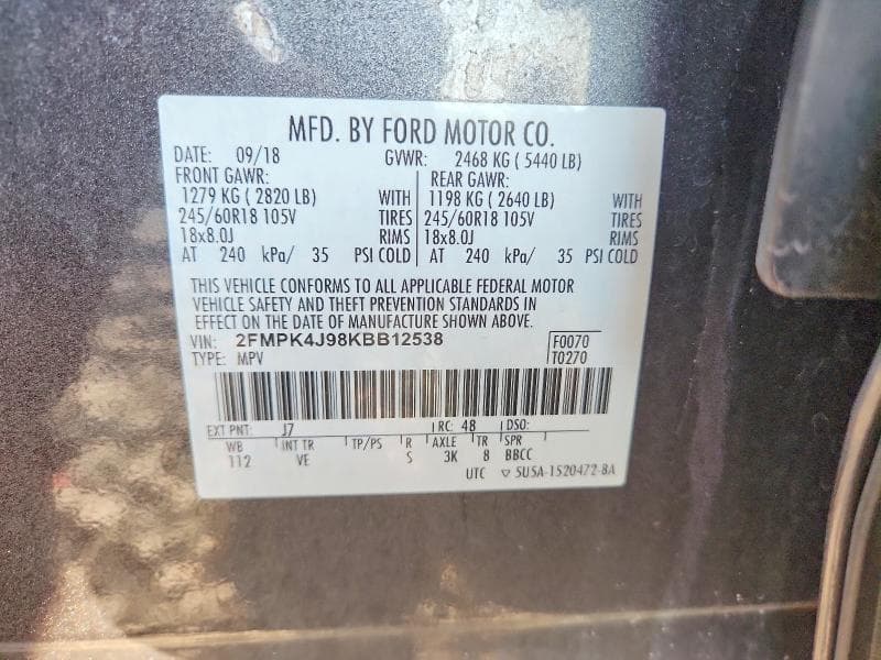 2019 FORD EDGE SEL 13