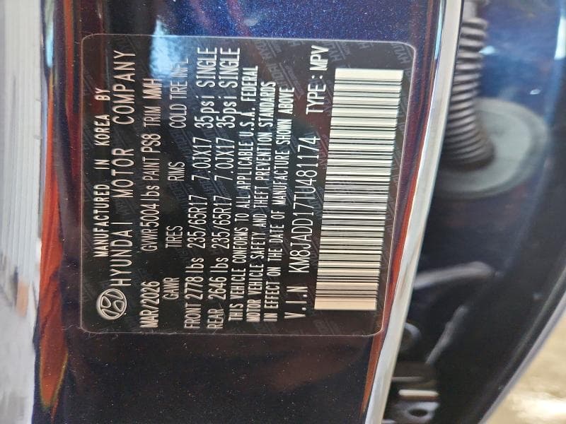 2026 HYUNDAI TUCSON BLUE SE 13