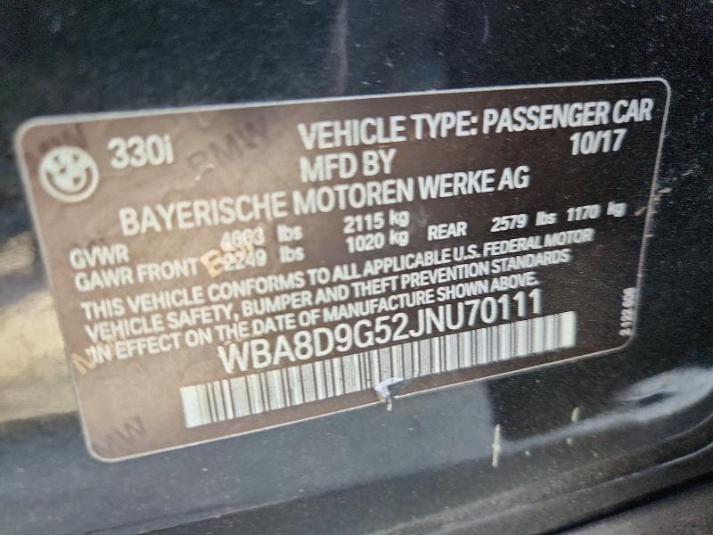 2018 BMW 330 XI 12