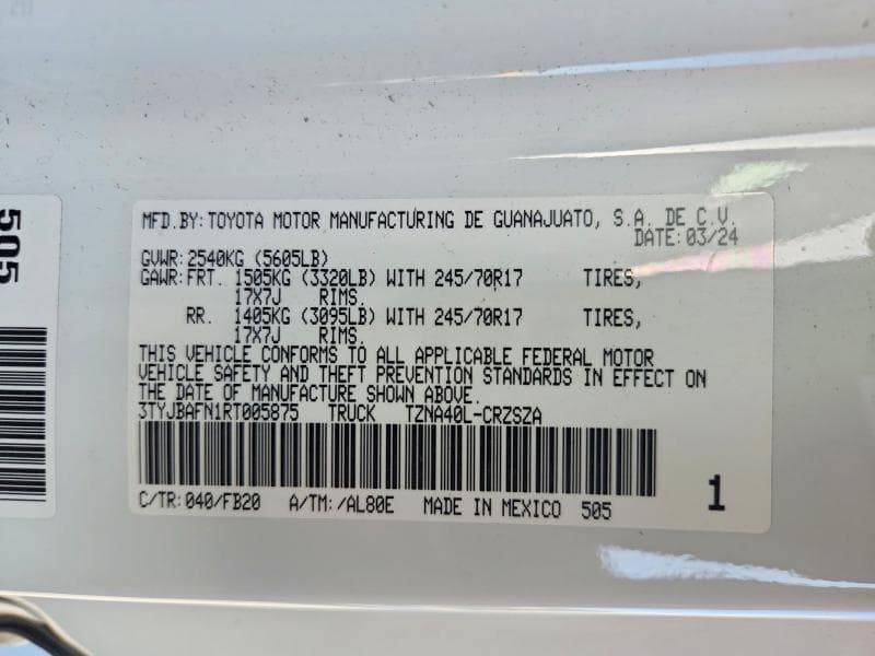 2024 TOYOTA TACOMA SR5 12