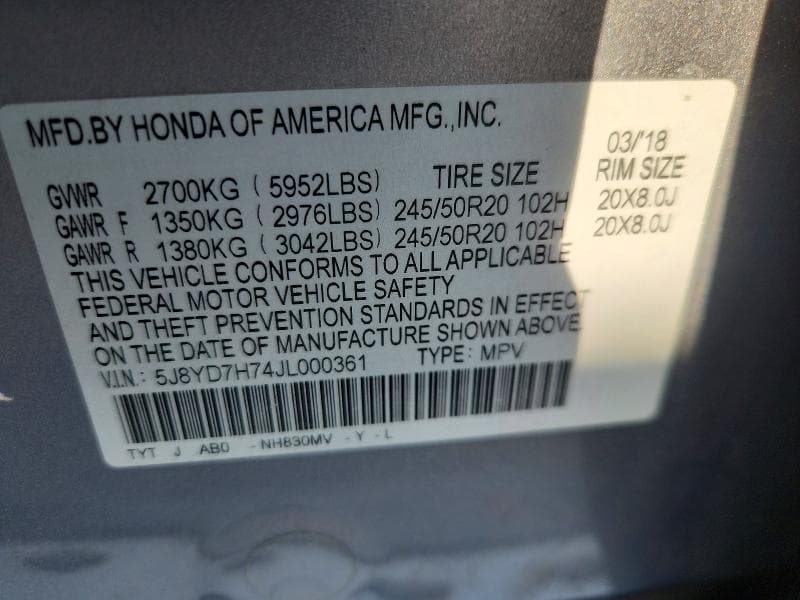 2018 ACURA MDX SPORT HYBRID ADVANCE 13