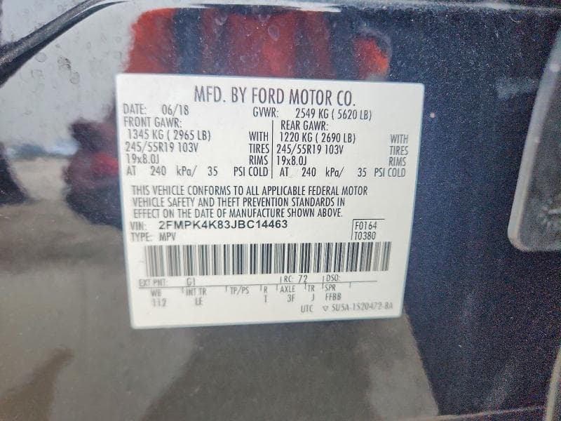 2018 FORD EDGE TITANIUM 13