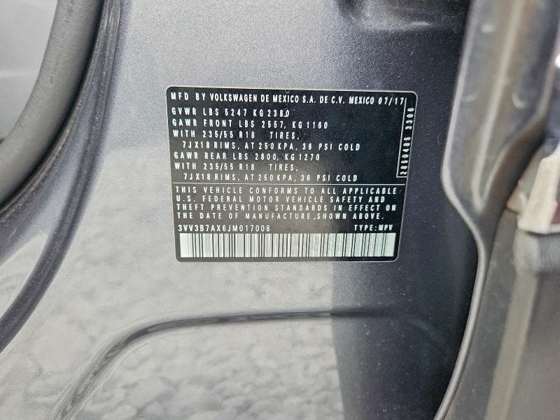 2018 VOLKSWAGEN TIGUAN SE 13