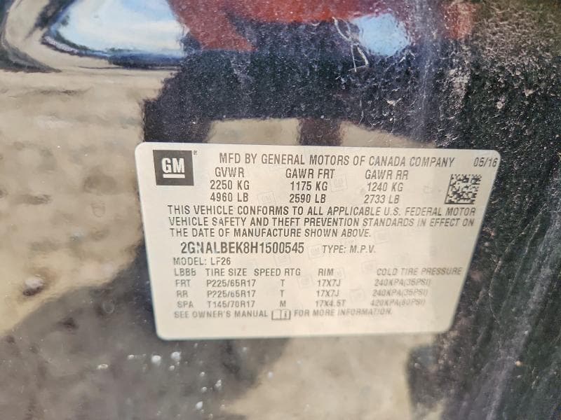 2017 CHEVROLET EQUINOX LS 13