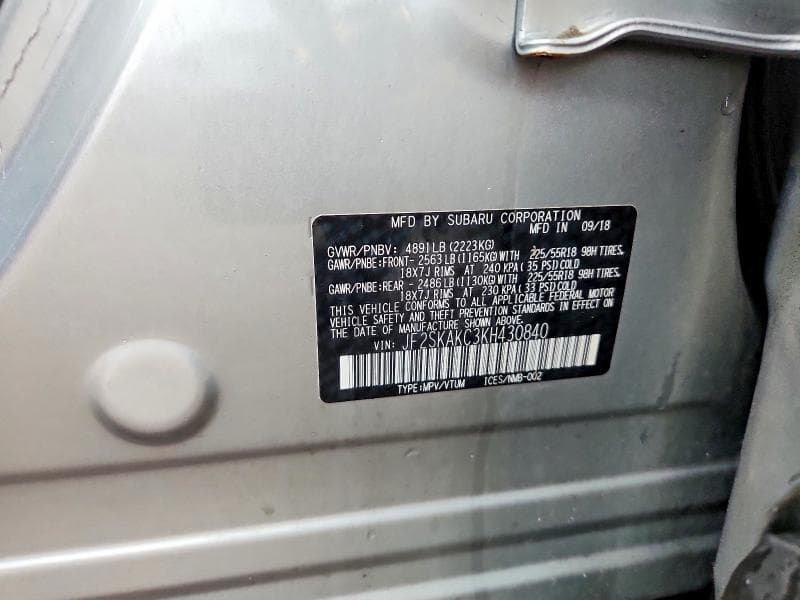 2019 SUBARU FORESTER 13