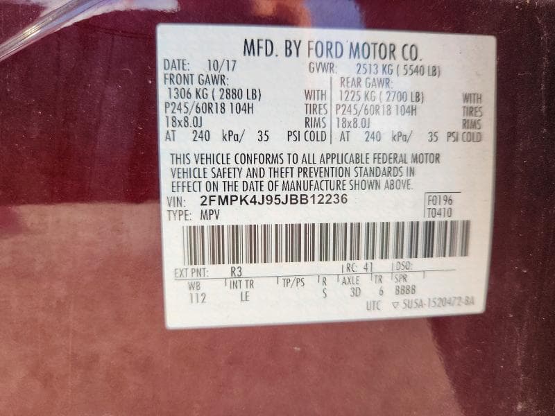 2018 FORD EDGE SEL 13
