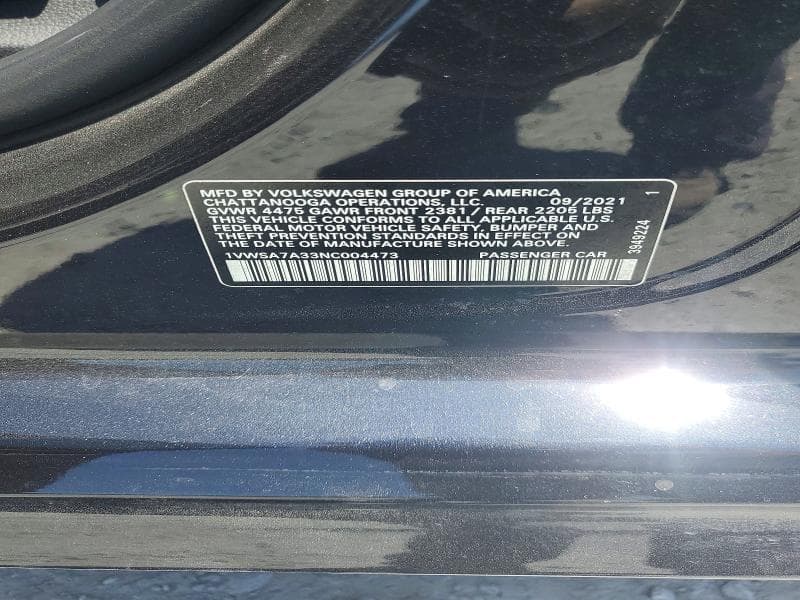 2022 VOLKSWAGEN PASSAT SE 13