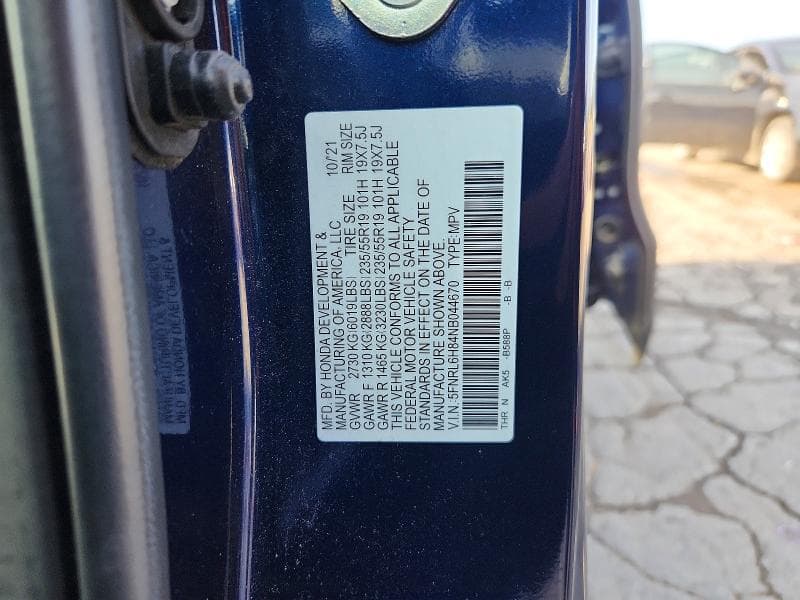 2022 HONDA ODYSSEY TOURING 13