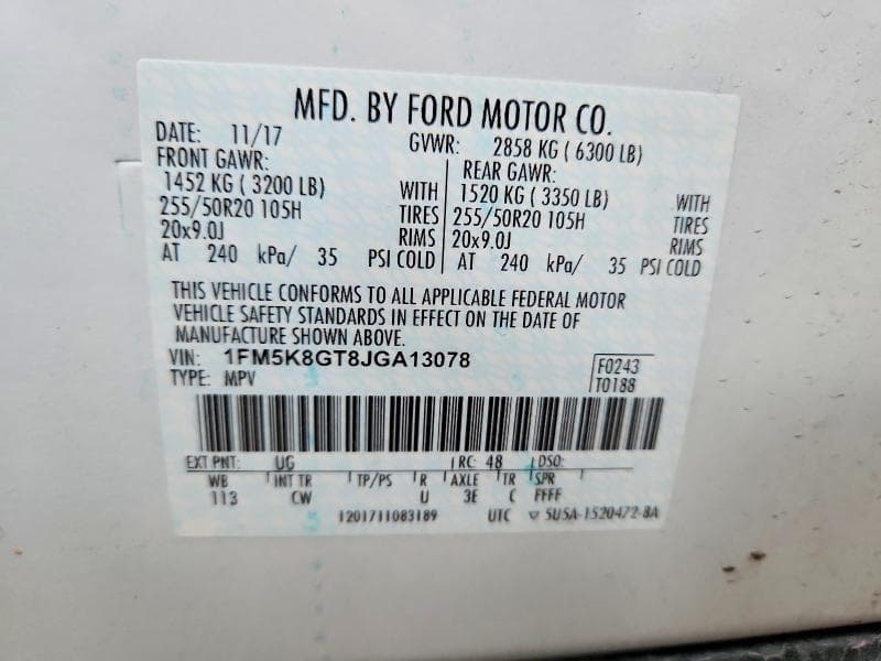 2018 FORD EXPLORER SPORT 13