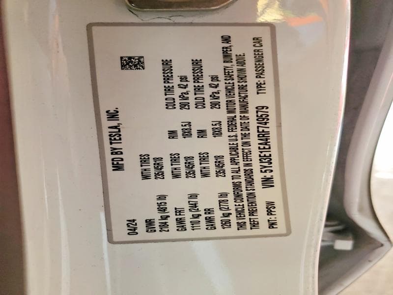 2024 TESLA MODEL 3 12