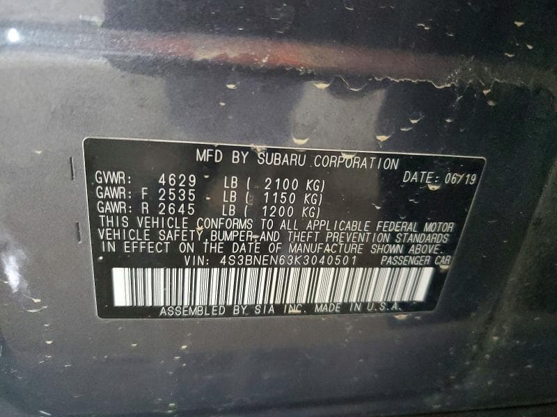 2019 SUBARU LEGACY 3.6R LIMITED 12