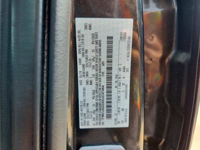 2019 FORD ESCAPE SE 14
