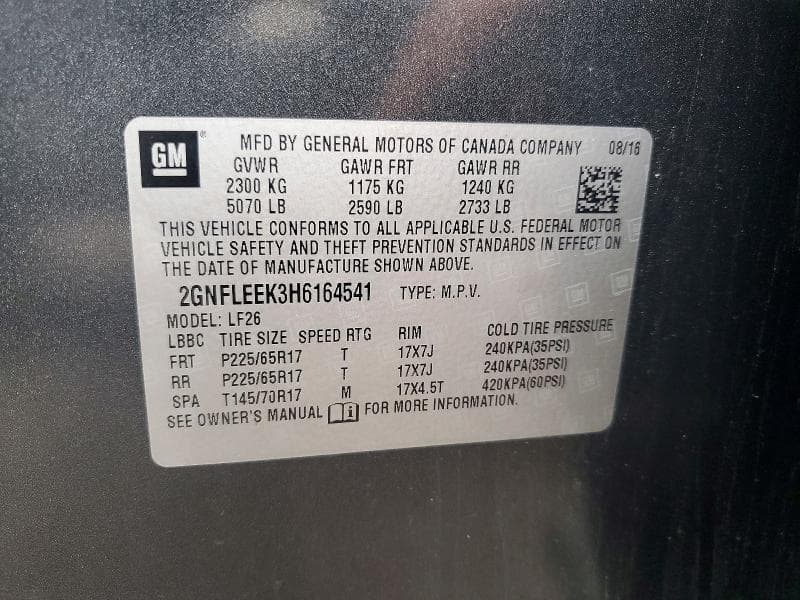 2017 CHEVROLET EQUINOX LS 13